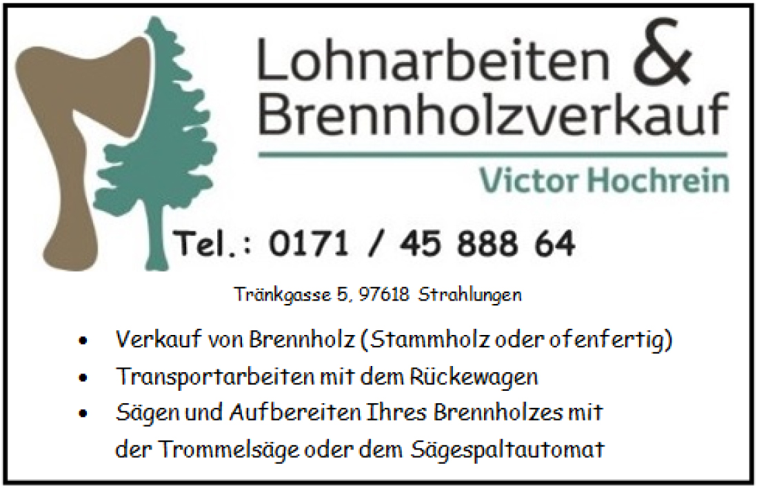 Lohnarbeiten und Brennholzverkauf